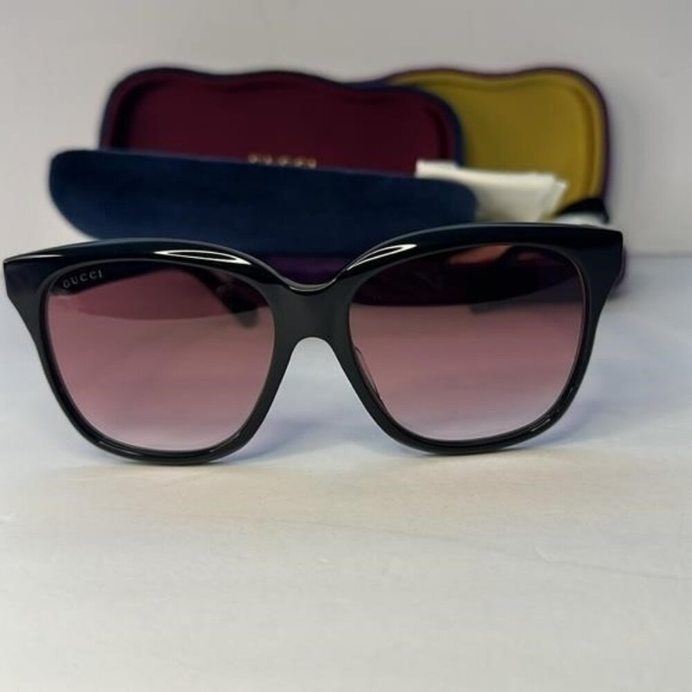 New Authentic GUCCI  Acetate Sunglasses GG0800SA Black - Picture 7 of 12